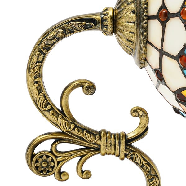 Væglampe i Tiffany-stil - Vægarmatur i farvet glas - Indendørs - 220 V AC - Ikke dæmpbar - Pære medfølger ikke - Lysstrøm 2000–82000 lm