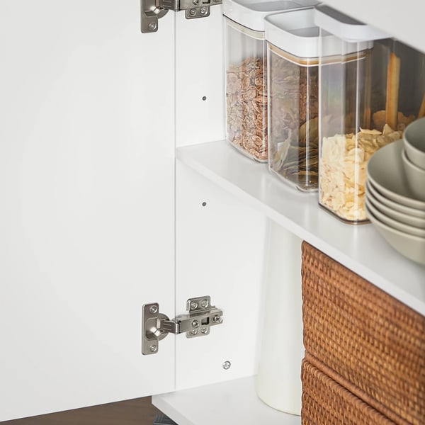 Køkkenø - FKW117-W Serverings-/Barvogn - Rustfri Arbejdsplade - 1 Skuffe - 120x90x56 cm - Med Hjul - Hvid