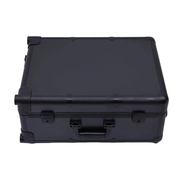 Makeup-kuffert på hjul - Kosmetiktrolley med spejl - LED 8×5W (inkl.) - 12V - Aluminiumlegering - Max belastning 50 kg - Sort