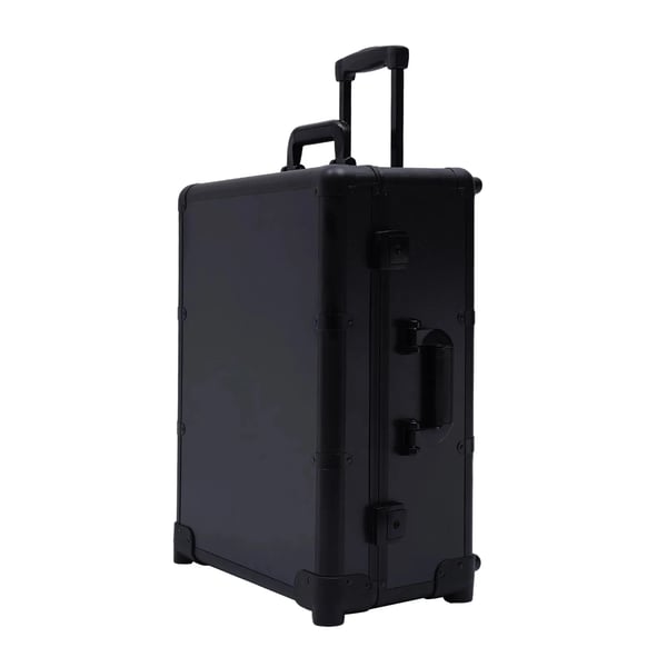 Makeup-kuffert på hjul - Kosmetiktrolley med spejl - LED 8×5W (inkl.) - 12V - Aluminiumlegering - Max belastning 50 kg - Sort