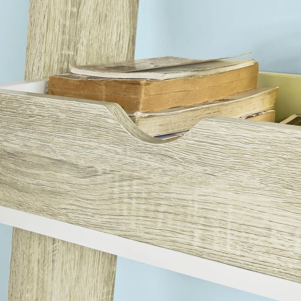 Bogreol med skrivebord - FRG111-WN - 65x176x40 cm - Reolsystem til stue - Samles selv - Multifarvet