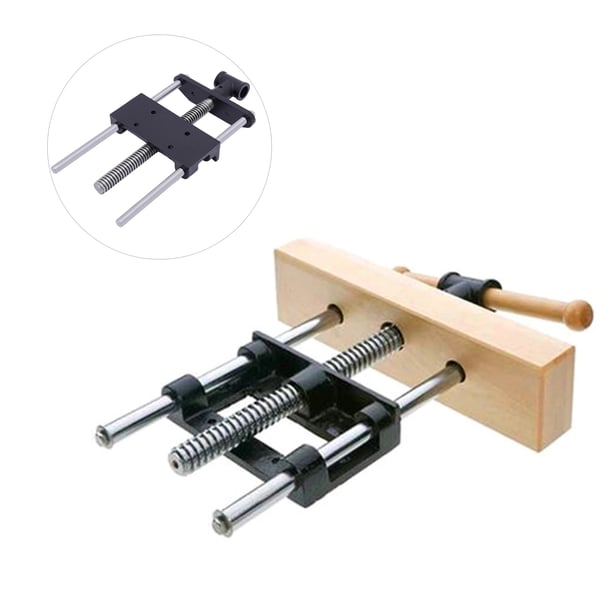 Trætvinge - Paralleltvinge - Støbejern - Spændvidde 17,9 cm - Længde 37 cm - Til træ/ikke-metal - Sort