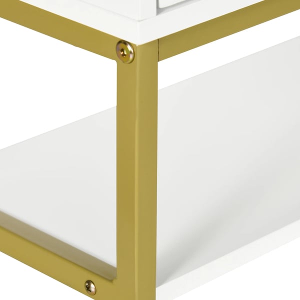 Badrumsskåp - Vägghängt - Dörr & justerbar hylla - Nedre öppen hylla - Mått 60x20x51 cm - Trä, Modern stil - Vit