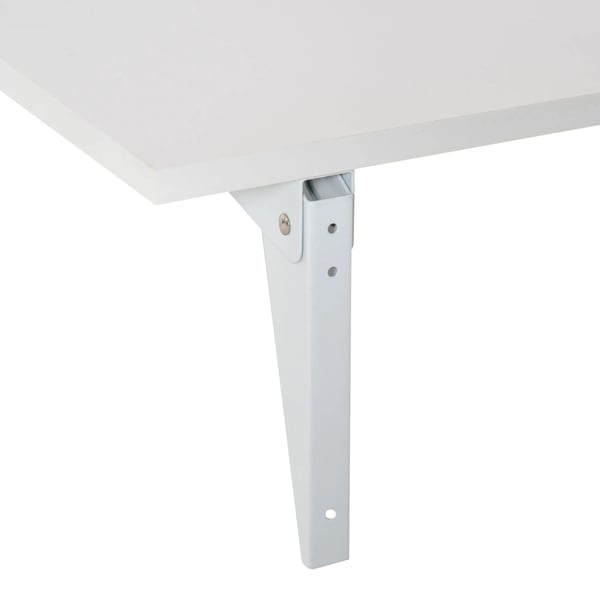 Vägghängt fällbord - Väggmonterat klaffbord - Trä - Rektangulär - Utrymmesbesparande - 60x40x20 cm - Vit