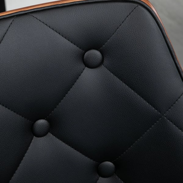 Matstolar 2-pack - Matsalsstolar - Konstläderklädsel - Stålben - Armstödslösa - Modern design - 50,5x59x82 cm - Svart