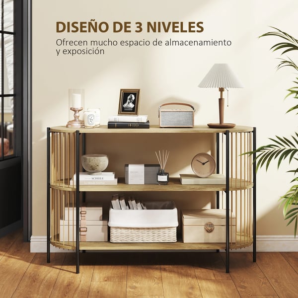 Konsolbord - Hallbord - Modern Minimalistisk Stil - Trä - Rektangulär - Utan Lådor - 124 x 43,5 x 80 cm - Choklad