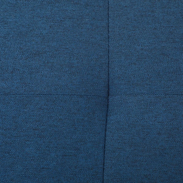 Förvaringsbänk - Sittpuff med uppfällbart lock - Textilklädd - 125 x 49 x 41,5 cm - Minimalistisk design - Blå