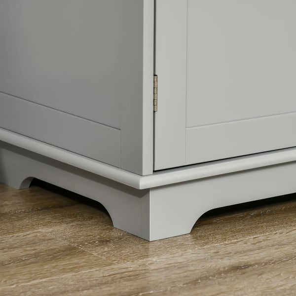 Skänk - Förvaringsskåp - Modern Minimalistisk - Trä - 101x40x85 cm - Montering Krävs - Ljusgrå