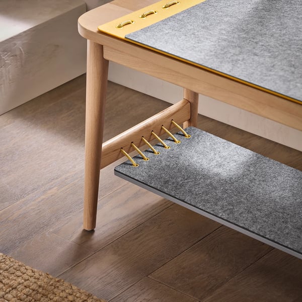 Kenkäpenkki istuimella - HFSR01-N - Säilytys hyllyillä - Eteiseen/makuuhuoneeseen - Luonnonruskea puu - 110×46×37 cm
