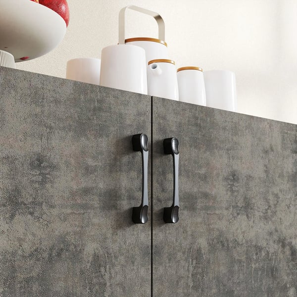 Skänk för Vardagsrum - Sideboard - 80x37x80 cm - Mjukstängande Dörrar - Hylla - Modern Minimalistisk - Ljusgrå