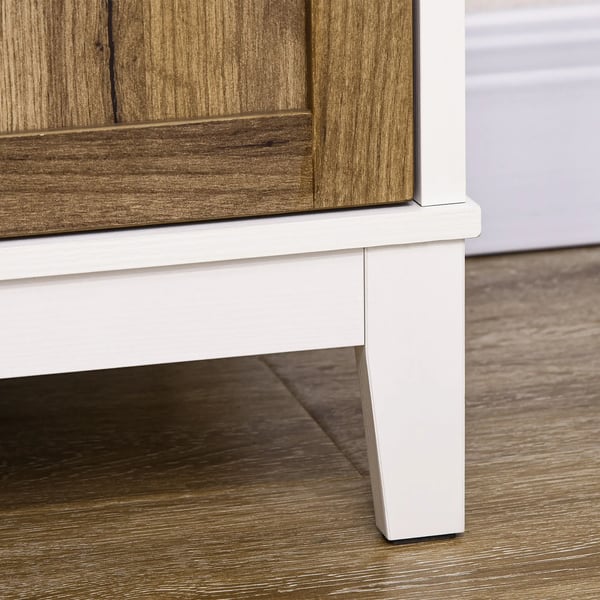 Sideboard skänk - Förvaringsskåp - 1 låda - 2 dörrar - Justerbar hylla - Trä - 78,5x39x89,4 cm - Modern lantlig stil - Kaffebrun