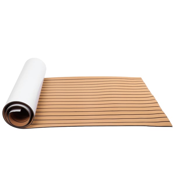 Marin båddæksgulv - Selvklæbende EVA dækmåtte - 90x240 cm - Til båd/yacht - Mørk khaki