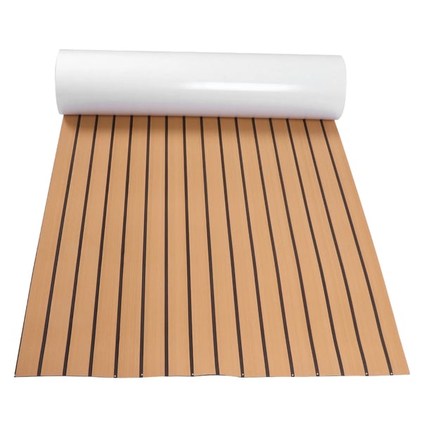 Marin båddæksgulv - Selvklæbende EVA dækmåtte - 90x240 cm - Til båd/yacht - Mørk khaki