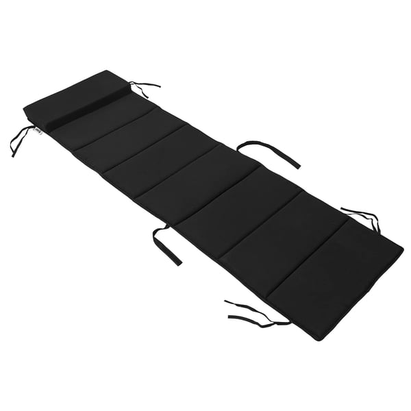 Solstolshynde - OGS28-P02 - 170 x 50 cm - Til strandstol/solseng - Udendørs brug - Sort