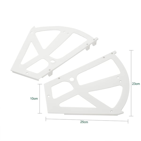 Skabshængsler til garderobe - SDA08-W - 2-pak - Til skoskab - Plast - 23×25 cm - Hvid