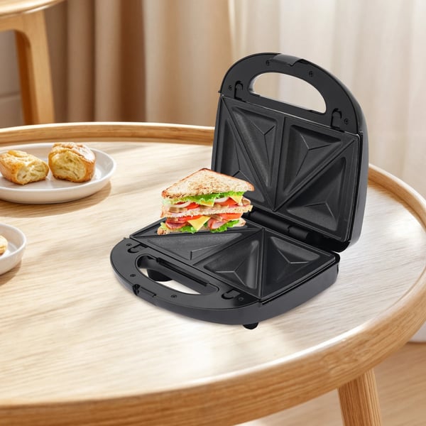 Multifunktionel sandwichmaker/toastjern - Køkkenapparat - 750 W - 8-i-1 - 8 forme - Sort