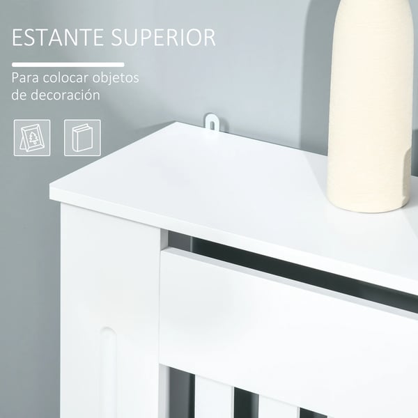 Elementskydd - MDF - Med hylla - Modern design - 78×19×81 cm - Vit
