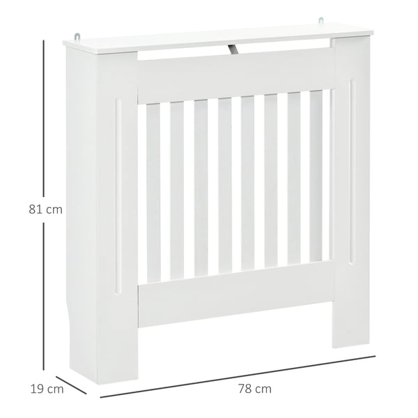 Elementskydd - MDF - Med hylla - Modern design - 78×19×81 cm - Vit