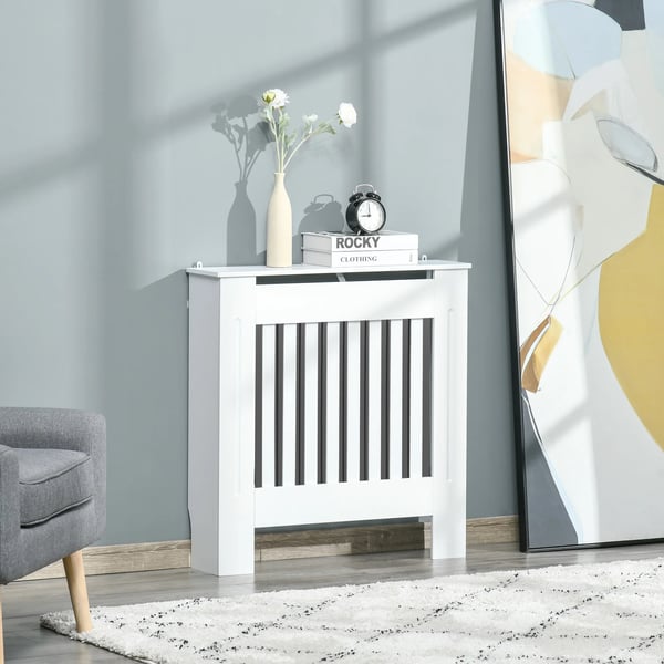 Elementskydd - MDF - Med hylla - Modern design - 78×19×81 cm - Vit
