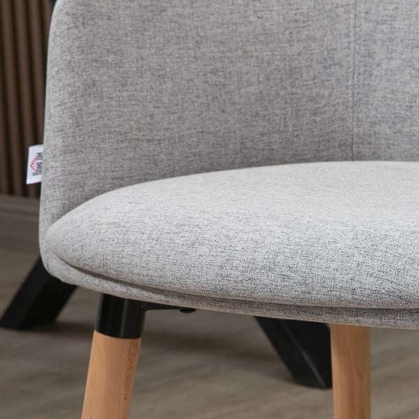 Fåtölj - Vardagsrumsstol - Modern design - Tygklädsel - Med armstöd - Montering krävs - 57x56x72 cm - Ljusgrå
