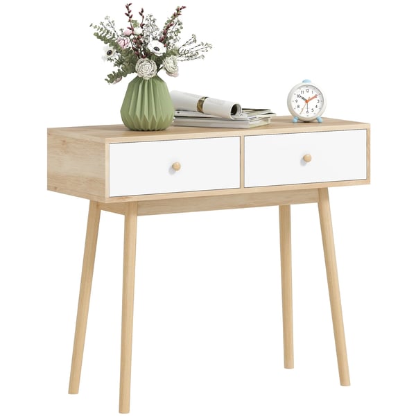 Konsolbord - Minimalistisk Modern Design - Trä - Rektangulär - Med Lådor - 86x35x75 cm - Brun