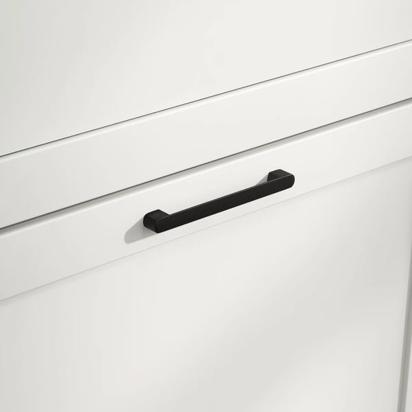Skoskåp - Smal modell - 2 dörrar - Justerbara hyllor - Öppet fack - För 10 par - 58x24x105 cm - Trä - Vit
