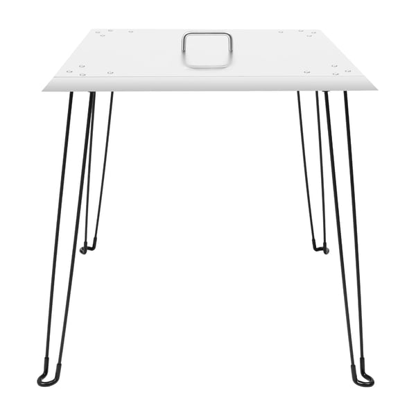 Bålsted - Varmeskjold & Låg - 61×61×61 cm - Firkantet - Sammenklappelig - Rustfrit Stål - Bærehåndtag - Sølv