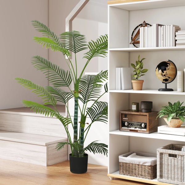 Konstgjord palm - Golvväxt - 170 cm - Med kruka - Inomhus - Plast - Grön