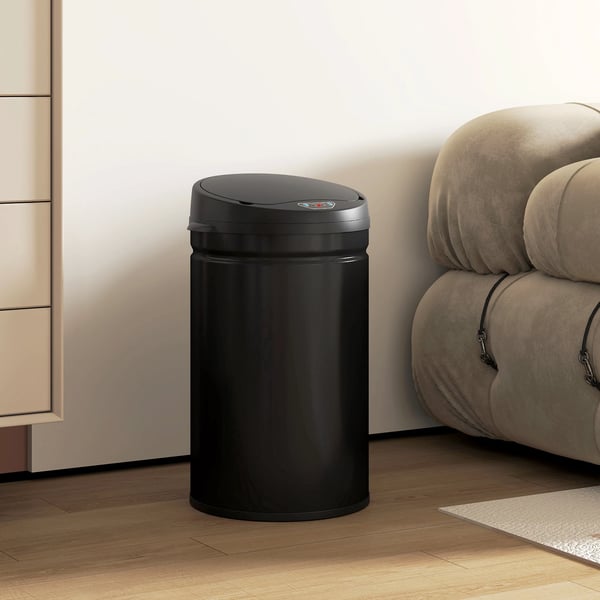 Soptunna för kök - Automatisk - 30 l - Infraröd Sensor - Beröringsfri Öppning - Fristående - ABS-Plast - Svart