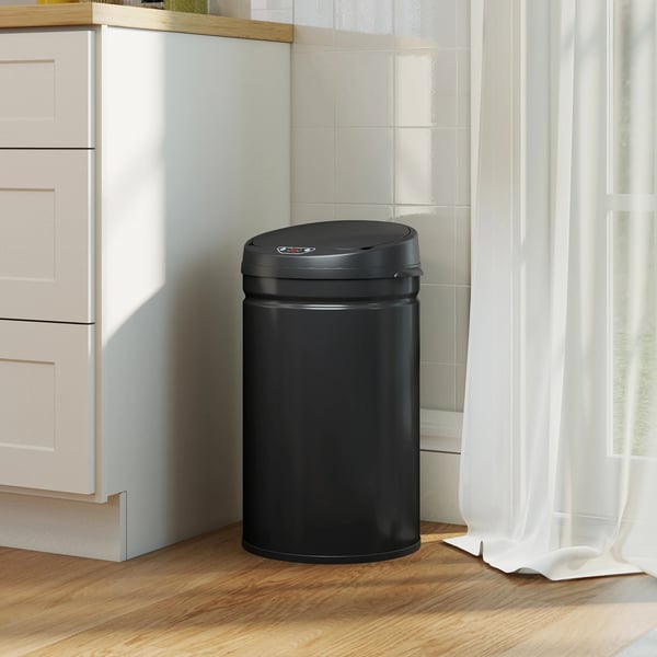 Soptunna för kök - Automatisk - 30 l - Infraröd Sensor - Beröringsfri Öppning - Fristående - ABS-Plast - Svart