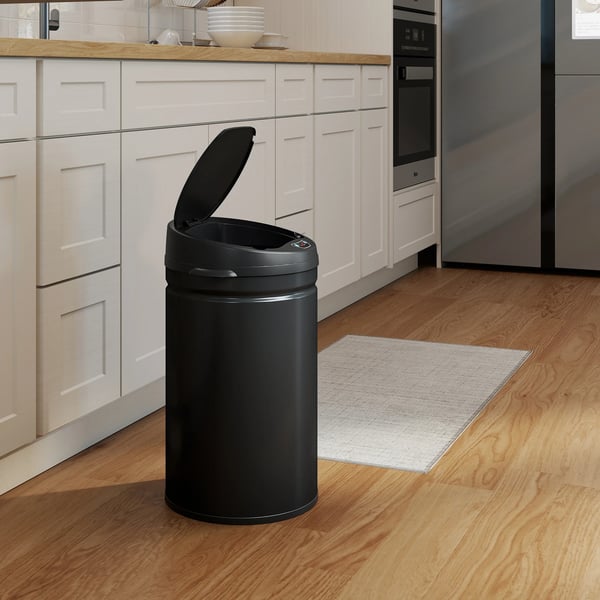 Soptunna för kök - Automatisk - 30 l - Infraröd Sensor - Beröringsfri Öppning - Fristående - ABS-Plast - Svart