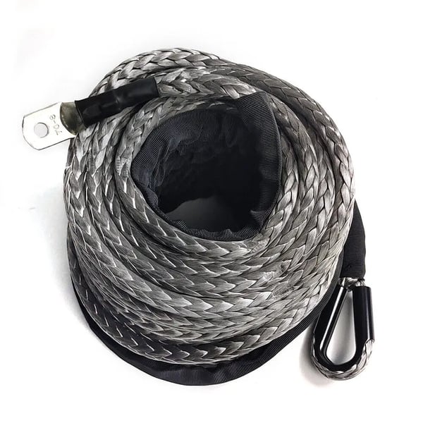 Dyneema spilreb - Syntetisk tov til spil - Diameter 10 mm - Længde 30 m - Brudstyrke 10,8 t (10.800 kg) - Grå