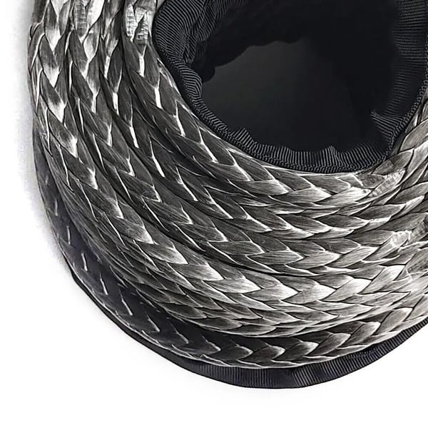 Dyneema spilreb - Syntetisk tov til spil - Diameter 10 mm - Længde 30 m - Brudstyrke 10,8 t (10.800 kg) - Grå
