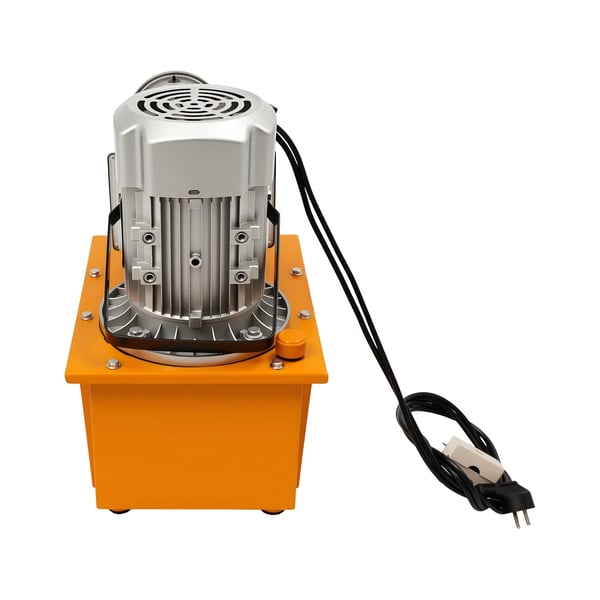 Elektrisk hydraulikpumpe - DYB-63B - 750 W - 2–70 MPa - Enkelvirkende, Manuel ventil - 220V EU-stik - 1400 RPM - 7 L tank, Manometer & Fodpedal