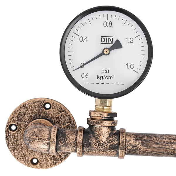 Retro vandrør - Væglampe - 5-flammer - 220 V AC - 75×44×10 cm - Uden pærer - Touch tænd/sluk - Guld