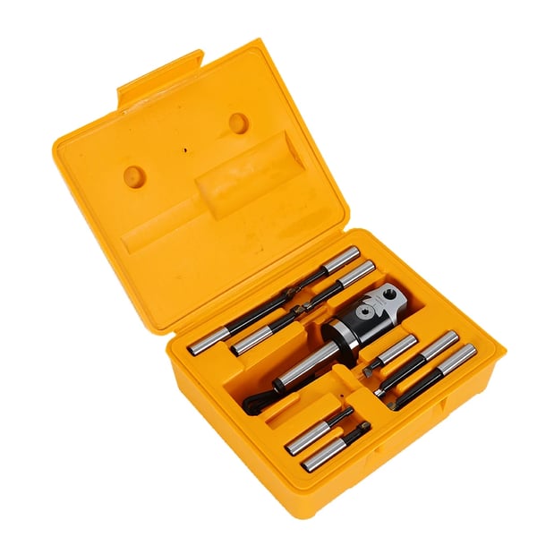Borehoved & Borestangssæt - MT2-M10 F1-12 - Hoved 50 mm - Stænger 9 x 12 mm - Sæt 12 dele