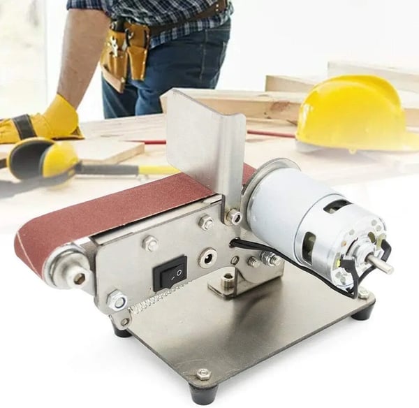 Båndsliber - Bordmodel - 1900 W - 6500 rpm - 52 cc - Aluminium-kobberlegering - 20,95 kg - Sort