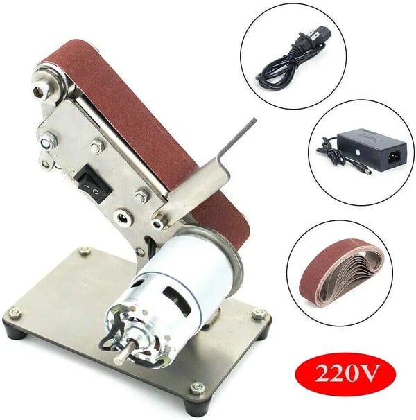 Båndsliber - Bordmodel - 1900 W - 6500 rpm - 52 cc - Aluminium-kobberlegering - 20,95 kg - Sort