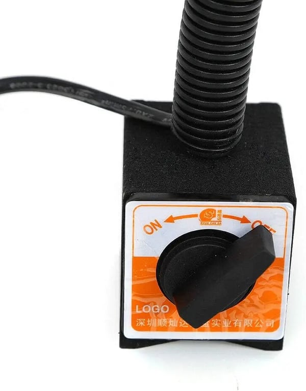LED maskinlampe - Svanehals arbejdslampe - 6 W - 110–220 V AC - Fleksibel lang arm - Magnetfod - Vandtæt - Rund