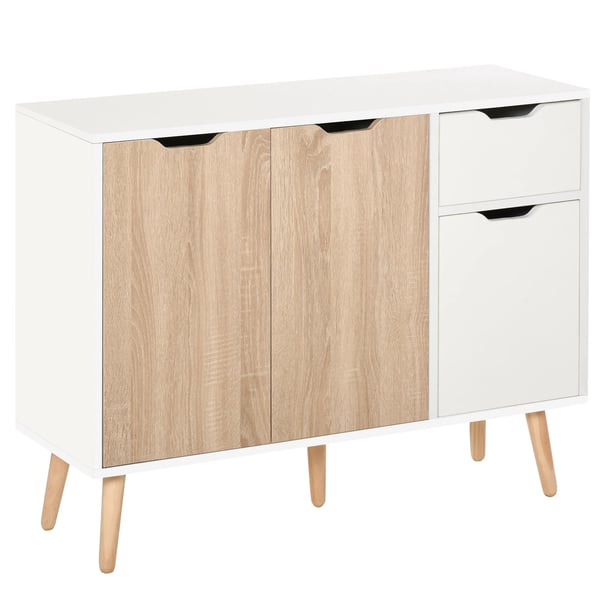 Skänk - Sideboard - Modern Minimalistisk - Trä - 90×30×72 cm - Montering Krävs - Vit
