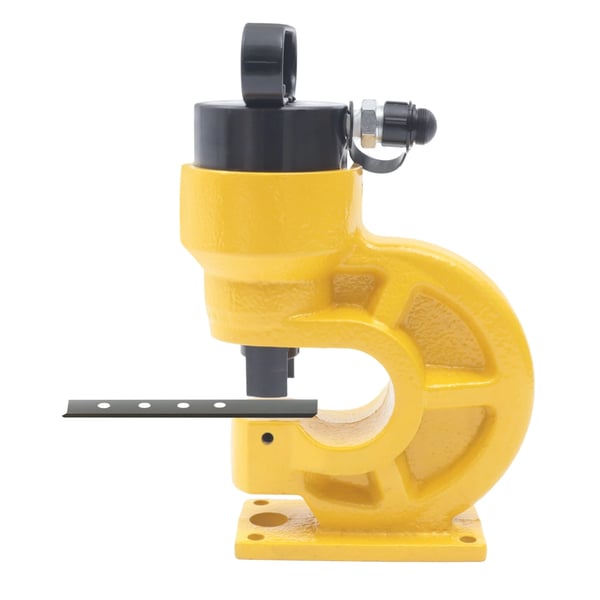 Hydraulisk hulstanse - CH-60 - Trykkraft 31 Ton - Til Plade/Metal - Jern, Aluminium, Kobber, Rustfrit Stål - Gul