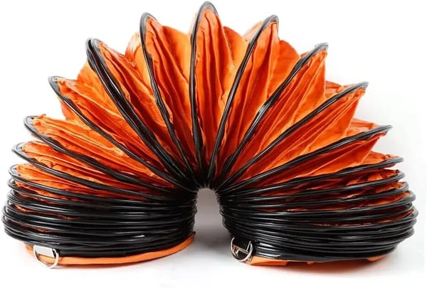 Varmluftslange - Ventilationsslange - Fleksibel - Spiralslange - Høj ydeevne - Bærbar - Orange
