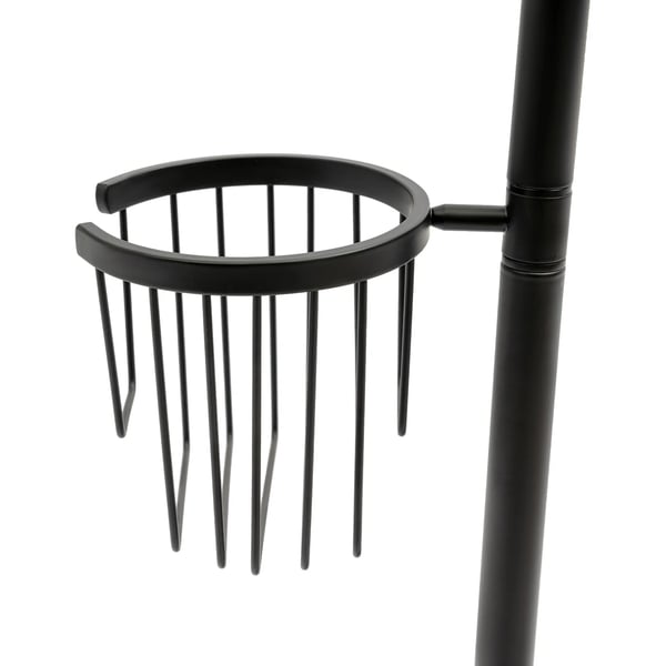 Toiletpapirholder Sæt - Fritstående Toiletrulleholder Med Toiletbørste - Med Børsteholder - Til Badeværelset - Sort
