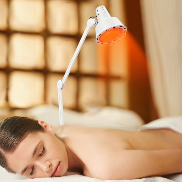 Infrarød lampe - Varmelampe til rødt lys terapi - 275 W - EU-stik - Hvid