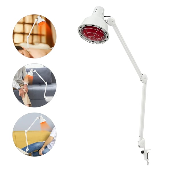 Infrarød lampe - Varmelampe til rødt lys terapi - 275 W - EU-stik - Hvid