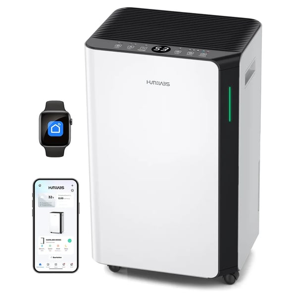 Affugter - OL20-BD068CF - Kapacitet 20 L/dag, Effekt 330 W, Lydniveau 43 dB, AC 220–240 V 50 Hz, Vandtank 4,5 L, Til rum op til 60 m² - Hvid