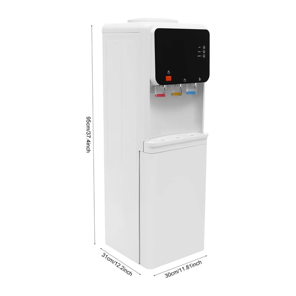 Varm- och kall vattendispenser vattenkylare - Bordsmodell - 220V - Elansluten - För 4,5–18,9 L dunkar - För kontor, gym, hem - Vit