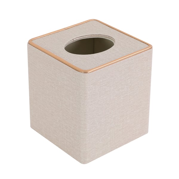 Næsepapirboks - Holder - Magnetisk bund - Kvadratisk - 13,5×13,5×14,5 cm - Offwhite