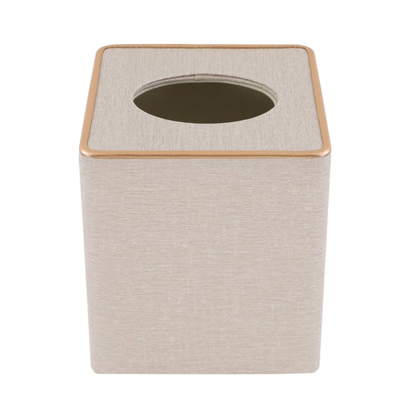 Næsepapirboks - Holder - Magnetisk bund - Kvadratisk - 13,5×13,5×14,5 cm - Offwhite