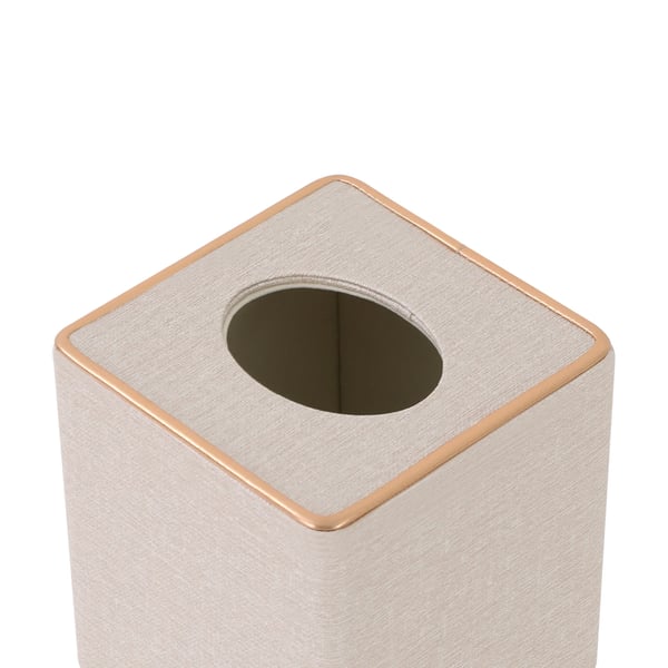Næsepapirboks - Holder - Magnetisk bund - Kvadratisk - 13,5×13,5×14,5 cm - Offwhite
